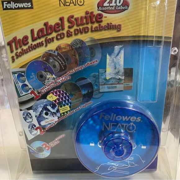 NWT Fellowes Neato Label Suite for CD & DVD Labeling System sealed - Picture 3 of 7
